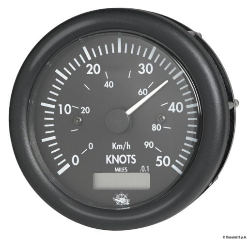 Guardian speedometer 0-50 knots black w/log 12V - Artnr: 27.425.01 3