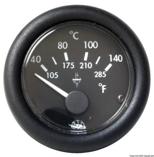 Guardian temperature gauge H20 40-120° black 12 V - Artnr: 27.431.01 5