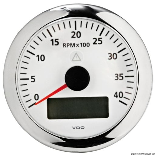 Oil pressure gauge 5 bar/80 psi white - Artnr: 27.491.01 24