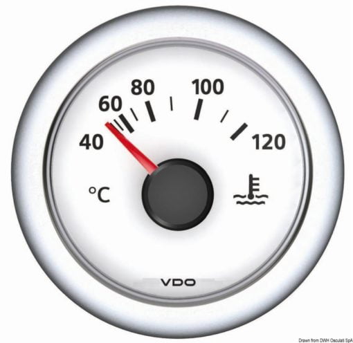 Oil pressure gauge 5 bar/80 psi white - Artnr: 27.491.01 19