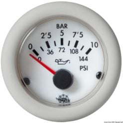 Guardian oil pressure gauge 0-5 bar white 24 V - Artnr: 27.530.01 6