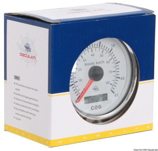 Speedometer w/GPS compass white/glossy - Artnr: 27.780.01 3