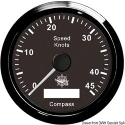 Speedometer w/GPS compass white/glossy - Artnr: 27.780.01 13