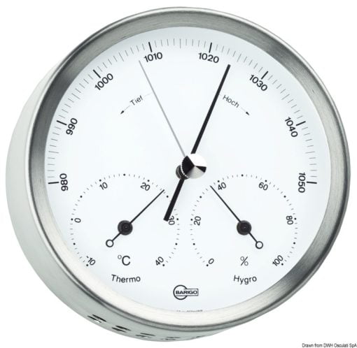 Barigo Steel quartz clock - Artnr: 28.080.02 4