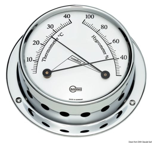 Barigo Tempo S chromed hygro-thermometer - Artnr: 28.680.03 3