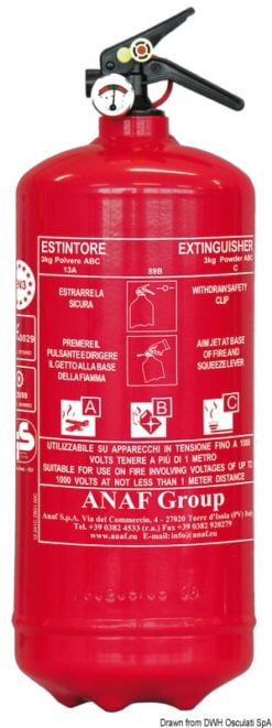 Solas powder extinguisher 3 kg MED - Artnr: 31.451.03 13