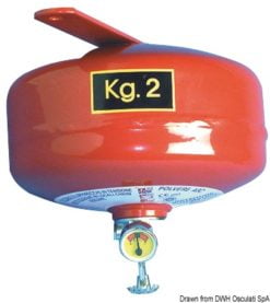 Spray powder extinguisher barrel-shaped 2 kg - Artnr: 31.515.02 12