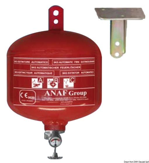 Spray powder extinguisher barrel-shaped 2 kg - Artnr: 31.515.02 6