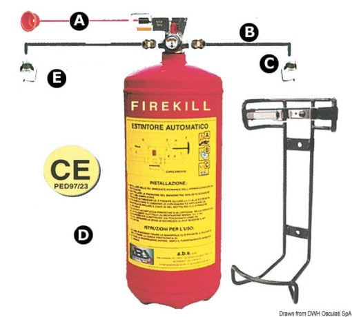 Firekill extinguishing system pressure gauge 3 kg - Artnr: 31.519.13 3