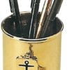 Pen holder polished brass w/decoration - Artnr: 32.021.95 2