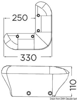 Protezione per pontile 330 mm bianco - Artnr: 33.519.38 16