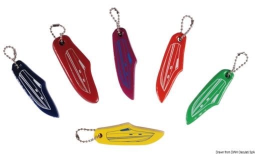 Key ring mod. motorboat mixed colours Packaging containing N. 10 assorted items - Artnr: 35.823.00 3