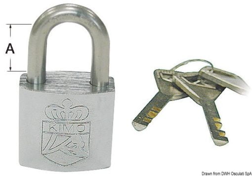S.S padlock 25x19mm - Artnr: 38.021.25 3