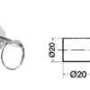 Drawers cylindrical lock 20mm - Artnr: 38.106.00 1