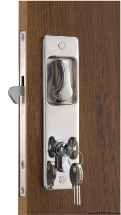 Yale-type external lock 16/38 mm w/flush hooking - Artnr: 38.128.20 5