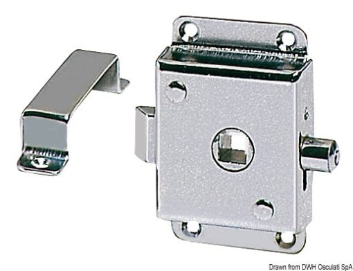 Ch.brass toilet lock 70x45 - Artnr: 38.131.50 3