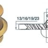Polished brass knob 13 mm - Artnr: 38.181.04 1