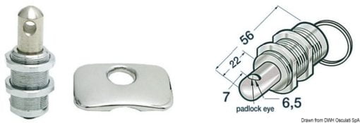SS peak lock+padlock ring - Artnr: 38.405.51 3
