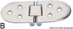 Microcast hinge w/studs 80 x 30 mm - Artnr: 38.290.10 8