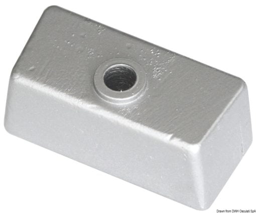Anodo cubo per piede in alluminio - Artnr: 43.317.21 3