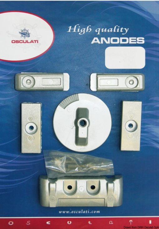 Anode kit for Mercury 4-pcs. aluminium - Artnr: 43.355.01 6