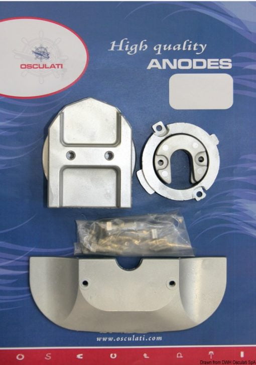 Anode kit Bravo II/III aluminium - Artnr: 43.361.01 6