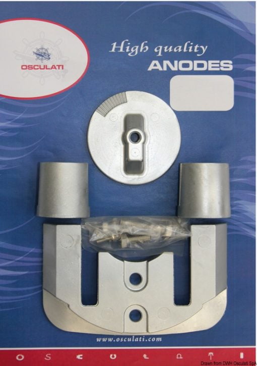 Anode kit Bravo II/III aluminium - Artnr: 43.361.01 3