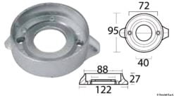 Aluminium collar anode for Sail Drive Ø 105 mm - Artnr: 43.530.10 5