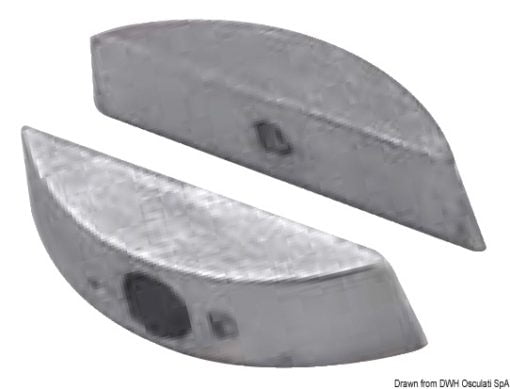 Pair of zinc anodes for foldable propellers - Artnr: 43.555.00 3