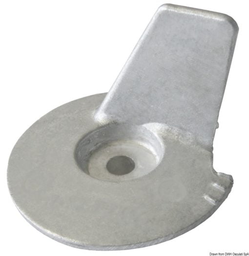 Aluminum anode Tohatsu 8/20 HP - 4-stroke - Artnr: 43.640.11 3