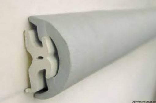 Only grey PVC fender profile 40 mm - Artnr: 44.042.03 3