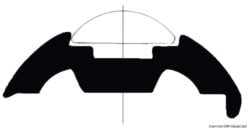 White PVC profile base h.45mm - Artnr: 44.480.35 18