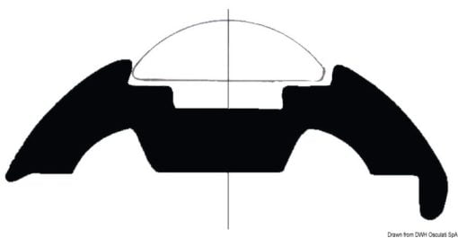 White PVC profile base h.45mm - Artnr: 44.480.35 10