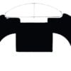 White PVC profile base h.45mm - Artnr: 44.480.18 2