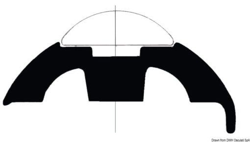 White PVC profile base h.45mm - Artnr: 44.480.35 8
