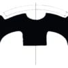 White PVC profile base h.45mm - Artnr: 44.480.35 2