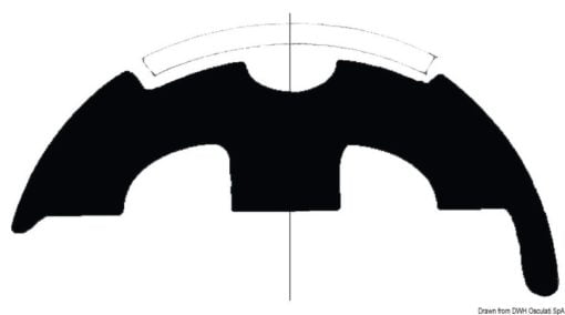 White PVC profile base h.40mm - Artnr: 44.480.17 6