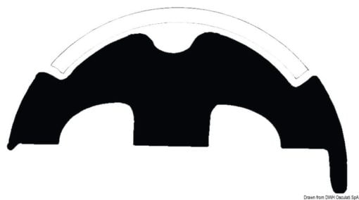 White PVC profile base h.50mm - Artnr: 44.480.37 3