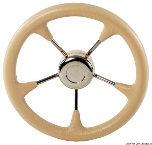Steer.wheel,soft polyur.,cream - Artnr: 45.128.04 3