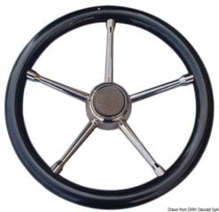 Steer.wheel A SS/teak 350mm - Artnr: 45.135.05 8