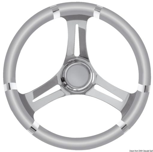 Steer.wheel B SS/grey 350mm - Artnr: 45.136.02 3
