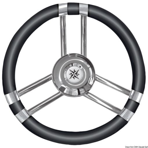 Steer.wheel C SS/carbon 350mm - Artnr: 45.137.05 8