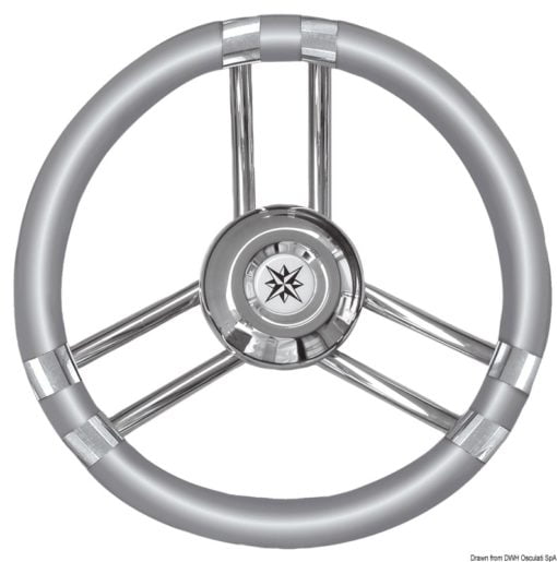 Steer.wheel C SS/grey 350mm - Artnr: 45.137.02 3