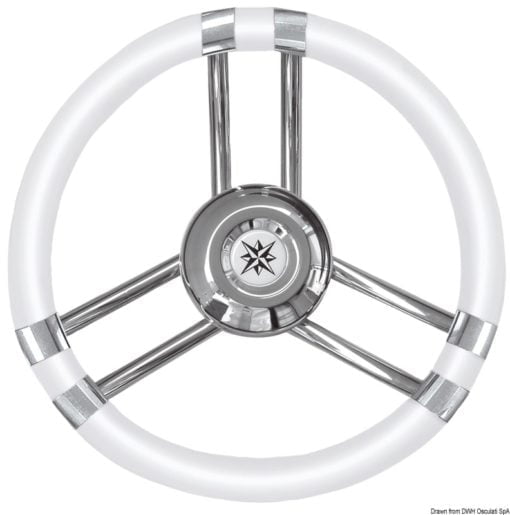 Steer.wheel C SS/carbon 350mm - Artnr: 45.137.05 6