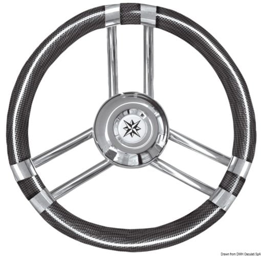 Steer.wheel C SS/grey 350mm - Artnr: 45.137.02 6