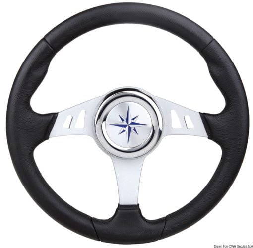 Steering wheel black/silver 350 mm - Artnr: 45.158.41 4