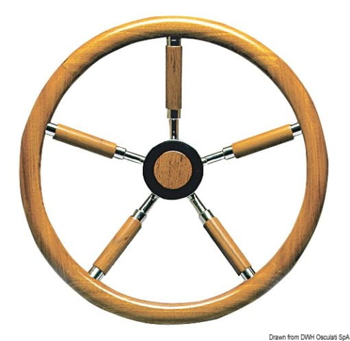 S.S/wood steering wheel 400mm - Artnr: 45.167.40 3
