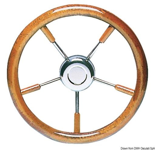 S.S/mahog.steering wheel 400mm - Artnr: 45.168.40 3