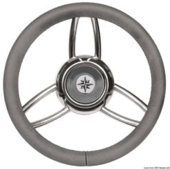 Blitz steering wheel w/polished mahogany outerring - Artnr: 45.169.05 13