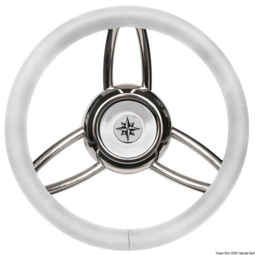 Blitz steering wheel w/polished mahogany outerring - Artnr: 45.169.05 6